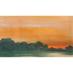 Marciano Galang, Untitled (Landscape), oil on paper