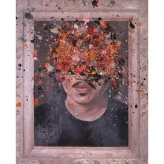 Black Clouds (Tunaw) by Lynyrd Paras, mixed media, sold Jan 2022