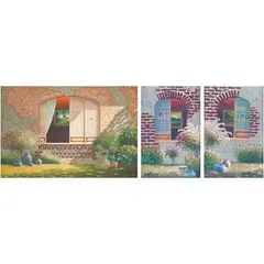 Ver Reyes, a) Filipino House
b) Filipino House
c) Filipino House, a) oil on canvas b) oil on canvas c) oil on canvas