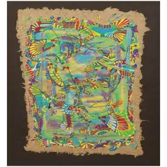 Mark Shellshear, Chameleon, watercolor on handmade paper