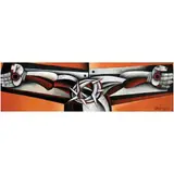 Blaine San Luis, Christ on the Cross, oil on canvas