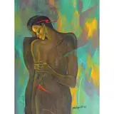 Untitled by Lydia Velasco and Raul Isidro Collaboration, oil on canvas, sold Jan 2022