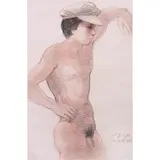 José T. Joya, Nude, pastel on paper