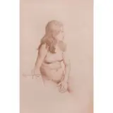 Romulo Galicano, Nude, charcoal on paper
