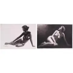 Rio Hernandez, a) Nude 
b) Nude, a) charcoal on paper b) charcoal on paper