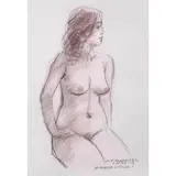 Jun Martinez, Nude, pastel on paper