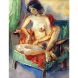 Solomon Saprid, Nude, watercolor on paper