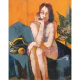 Marcel Antonio, Female Nude, oil on canvas