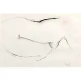 Augusto Albor, Nude, charcoal on paper
