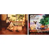 a) Familia
b) Untitled by a) Cathy Lasam b) Arnel Dela Cruz, a) oil on canvas b) oil on canvas, sold Jan 2022