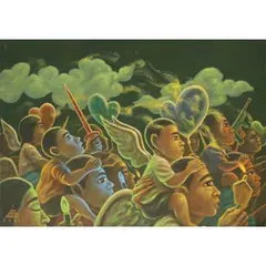 Neil Manalo, Dumadaan, acrylic on canvas