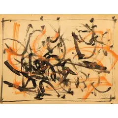Untitled (Abstract Study by José T. Joya, oil wash on paper, sold Jan 2022