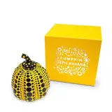 Pumpkin (Yellow and Black) by Yayoi Kusama, painted cast resin, sold Jan 2022