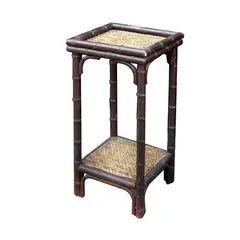 An Oriental inspired Pedestal Table, Untitled, rattan