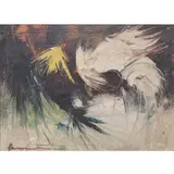 Sabong by Teodoro Buenaventura Jr., oil on canvas, sold Jan 2021