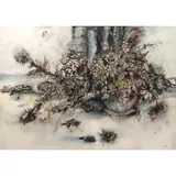 Leon Pacunayen, Untitled (Still Life), watercolor on paper