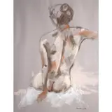 Marissa Lopa, Nude, charcoal and pastel on paper