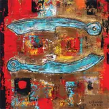 Lizanne Uychaco, Untitled, mixed media on canvas