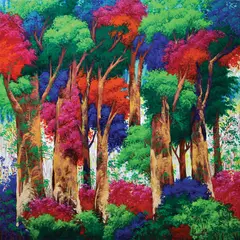 Herzon dela Rosa, Forest of Lush, oil on canvas