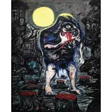 Romeo Lee, Lady and Child, oil on canvas