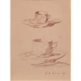 Hernando R. Ocampo, Still Life Studies, pen and ink on paper
