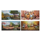 Untitled by Unidentified Artist<br & > Rural Life - 5 pcs., <p>Unidentified Artist<br />Rural Life - 5 pcs.<br, sold Dec 2021