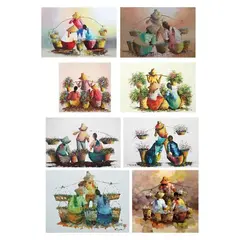 Goyenechea School, Untitled, <p>Goyenechea School<br />Flower Vendors - 5 piece