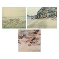 Rafael Cusi, Untitled, <p>Rafael Cusi (b. 1950)<br />a) Seaside I &amp; I