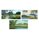 Untitled by a) Kwong<br, > b) E.C. Fernandez<br & > c) Benedict, <p>a) Kwong<br />Landscape<br />signed and dated 1, sold Dec 2021
