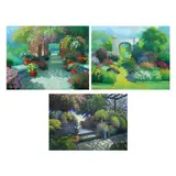 Untitled by Al Bandalan<br & > Garden I - III, <p>Al Bandalan<br />Garden I - III<br />signed (lo, sold Dec 2021