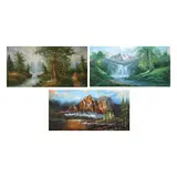 Bob Ross School, Untitled, <p>Bob Ross School<br />a) Forest<br />signed Cost