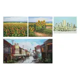 Untitled by a) James<br & > b) Unidentified Artist, <p>a) James<br />Sunflowers I and II<br />signed (, sold Dec 2021
