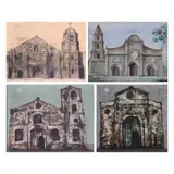 Untitled by a) William Alcantara<br, > b) Roberto Vecino<br & >, <p>a) William Alcantara<br />Church of Daraga, Alb, sold Dec 2021