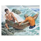 Untitled by Hugo Yonzon Jr.<br & > Fishermen, <p>Hugo Yonzon Jr. (1924 - 1994)<br />Fishermen<br, sold Dec 2021