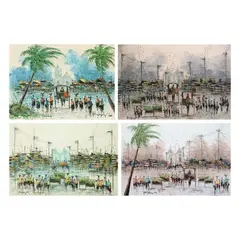 Efren Lopez, Untitled, <p>Efren Lopez<br />a) Cityscape I<br />signed (lo