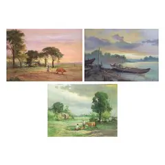 Papo De Asis, Untitled, <p>Papo de Asis<br />a) Harvest I<br />signed and