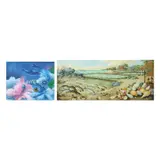 Untitled by a) R. Rapizzo<br & > b) P.C. Pino, <p>a) R. Rapizzo<br />Blue Aquarium<br />signed (l, sold Dec 2021