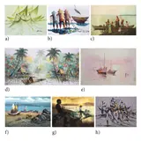 Untitled by a) Unidentified Artist<br & > b) Unidentified Artis, <p>a) Unidentified Artist<br />Fishermen<br />sign, sold Dec 2021