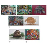 Untitled by a) Mabini School<br, > b) V.G. Insay<br & > c) Unid, <p>a) Mabini School<br />Bayanihan - 5 pcs.<br />s, sold Dec 2021