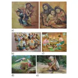 Untitled by a) S. Naval<br, > b) Hermigiano<br & > c) Max Adlao, <p>a) S. Naval<br />Luksong Tinik and Ang Mga Bata, sold Dec 2021