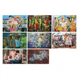 Manansala School, Untitled, <p>Manansala School<br />a) Various Themes - 7 pie