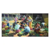 A. Pangan<br & > Vegetable Vendors, Untitled, <p>A. Pangan<br />Vegetable Vendors<br />signed (l