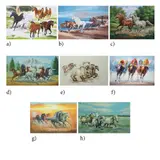 Untitled by a) P. Roa<br, > b) Argao<br & > c) R.V. Vecino<br, <p>a) P. Roa<br />Eight Horses<br />signed (lower, sold Dec 2021