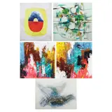 Untitled by a) Unidentified Artist<br, > b) Cordial<br & > c) U, <p>a) Unidentified Artist<br />Red, Yellow, and Bl, sold Dec 2021