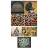 Untitled by a) Jorge Pacelo<br, > b) J. Salvosa<br & > c) Jin P, <p>a) Jorge Pacelo<br />A Sunny Moriones Day<br />, sold Dec 2021