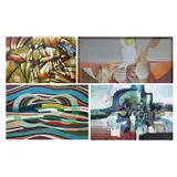 Untitled by a) James<br, > b) Unidentified Artist<br & > c) Rey, <p>a) James<br />Abstract People<br />signed (lowe, sold Dec 2021