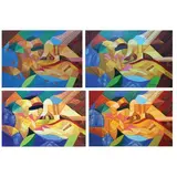 Untitled by Valentino Goyenechea Jr.<br & > Abstract - 4 pieces, <p>Valentino Goyenechea Jr.<br />Abstract - 4 piec, sold Dec 2021