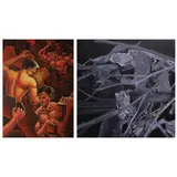 a) Leonilo Doloricon<br & > b) Teddy Peñaflor, Untitled, <p>a) Leonilo Doloricon<br />Garbage II<br />signe