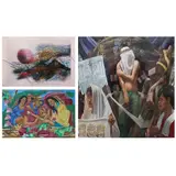 Untitled by a) Penafrancia<br, > b) Ed Palina<br & > c) Ricardo, <p>a) Penafrancia<br />Abstract<br />print<br />17, sold Dec 2021