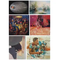 Untitled by a) Unidentified Artist<br & > b) Unidentified Artis, <p>a) Unidentified Artist<br />Fish<br />thread<br, sold Dec 2021